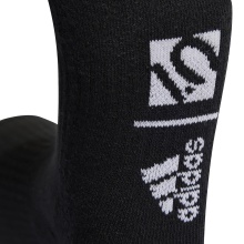 adidas Sportsocken Crew Five Ten Biking Cushioned (Fußgewölbeunterstützung) schwarz/grün/grau - 3 Paar